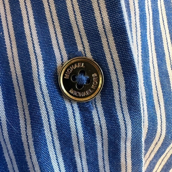 MICHAEL Michael Kors Blue Striped Women's Top - Picture 5 of 7